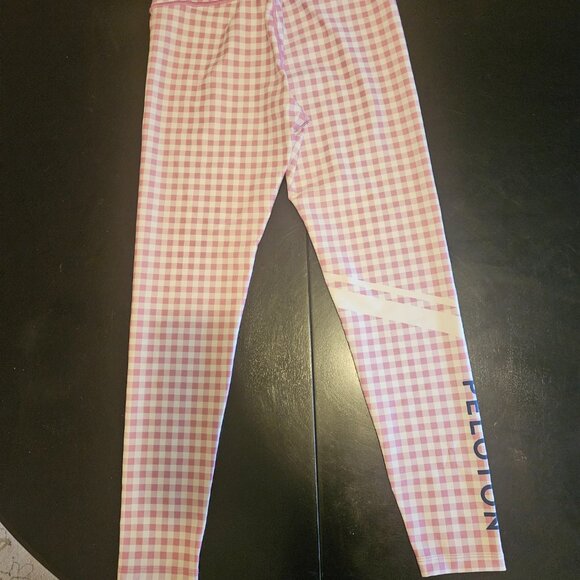 Peloton pink and white Gingham High Waist Legging in Large - Picture 2 of 3